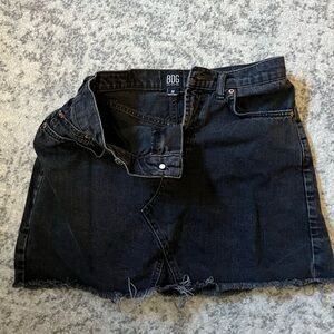 BDG black denim miniskirt